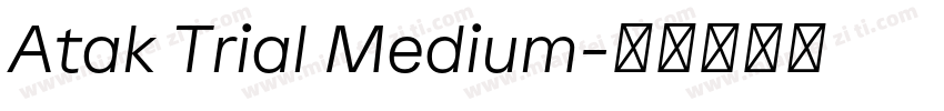 Atak Trial Medium字体转换